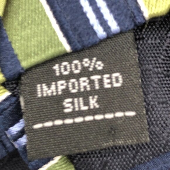 MICHAEL Michael Kors Green & Blue Striped Silk Tie - Picture 6 of 10